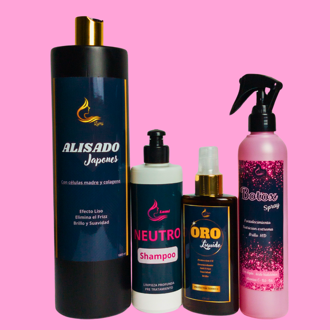 Alisado JAPONES+ Protector térmico+ Botox spray+ Neutro