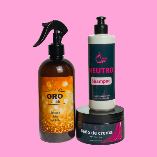 Alisado ORO líquido+ Baño de crema+ Neutro